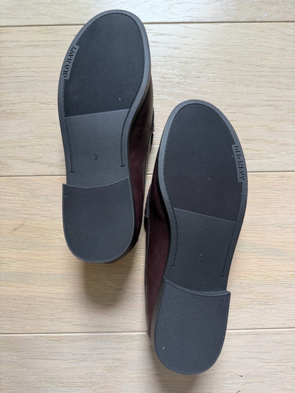 Old Navy Brown Faux Leather Loafers Gold Bit Detail Slip-On Flats women Size 9 - Picture 5 of 5